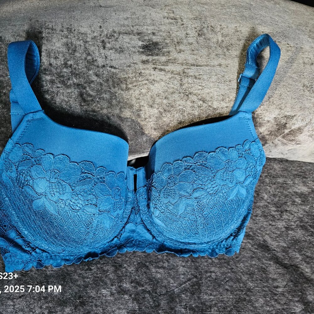 Bare brand NWOT beautiful blue with lace bra 32H NWOT - Picture 3 of 6